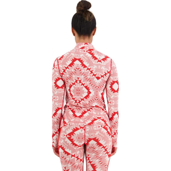 First layer merino Mons Royale Cascade Merino Flex 200 Mock Neck Retro Red Nordtek [2]