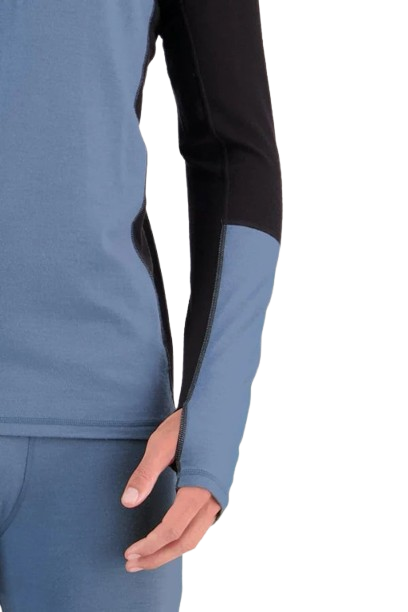 First Layer Merino Mons Royale Olympus Half Zip Blue Slate/Black [4]