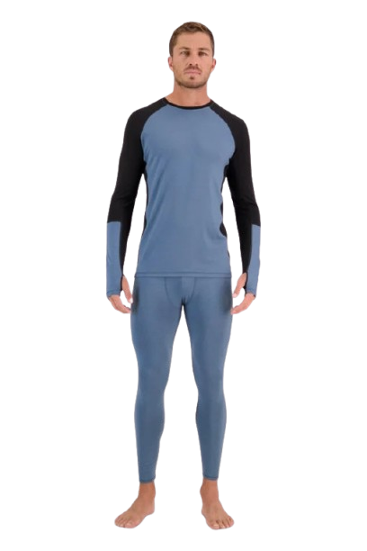 First Layer Merino Mons Royale Olympus LS Blue Slate/Black [4]