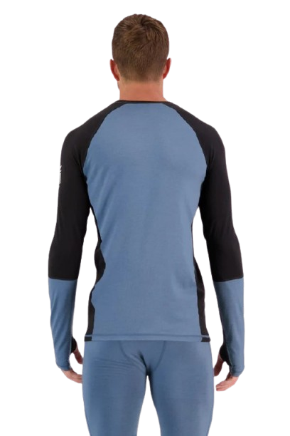 First Layer Merino Mons Royale Olympus LS Blue Slate/Black [3]