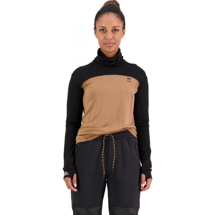 First layer merino Mons Royale Yotei BF High Black / Toffee [3]