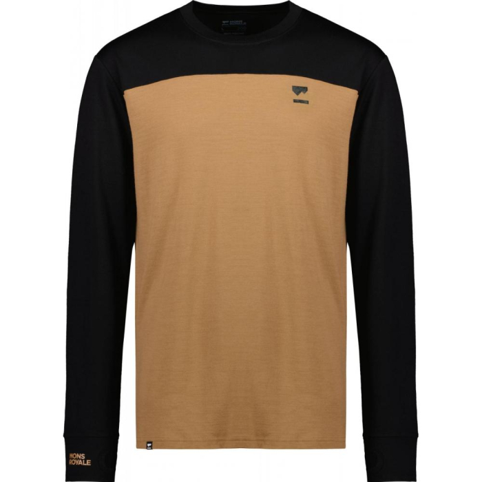 First layer merino Mons Royale Yotei LS Black / Toffee [3]