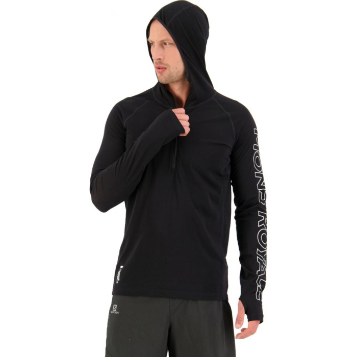 First layer Mons Royale TEMPLE TECH HOOD BLACK [3]