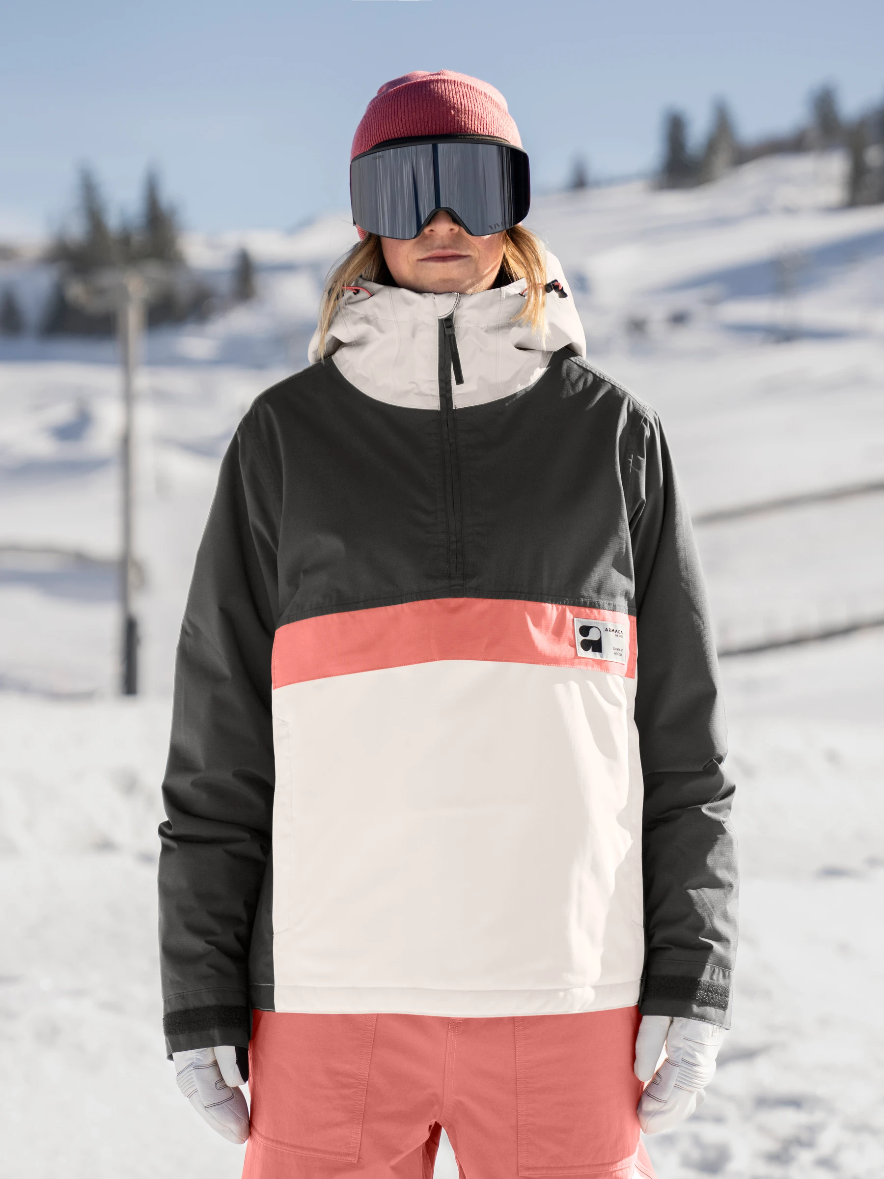 Geaca Hanorac Armada Femei Rosalie 2L Insulated Black Cream 15K [10]