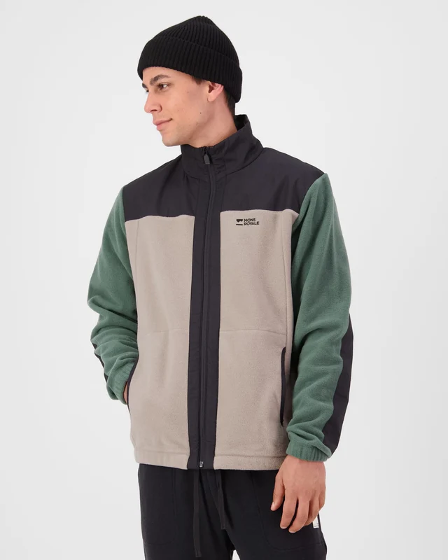 Jacheta Mid Layer Mons Royale Barbati Pileup Wool Fleece Burnt Sage [3]