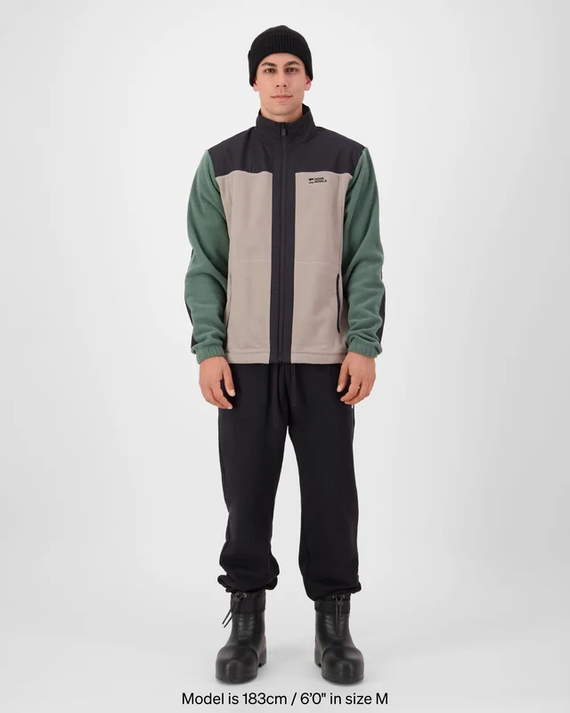Jacheta Mid Layer Mons Royale Barbati Pileup Wool Fleece Burnt Sage [5]