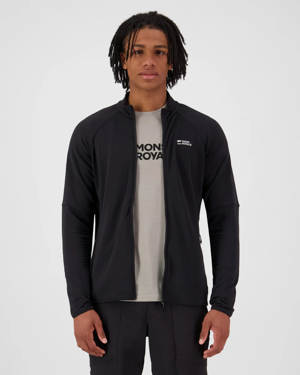 Mons Royale Quad Merino Fleece férfi középréteg dzseki Black [2]