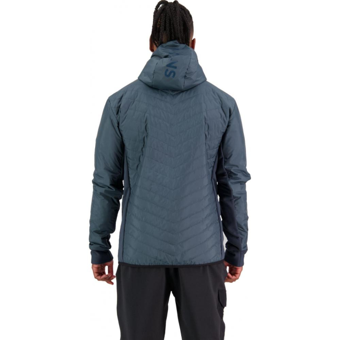 Mid Layer merino Mons Royale Arete Wool Insulation Hood Midnight / Slate [4]
