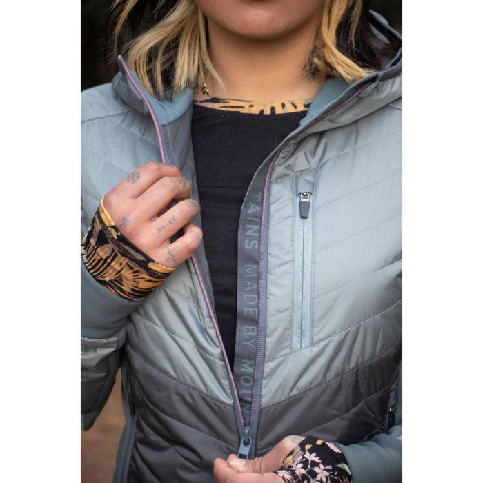 Mid Layer merino Mons Royale Neve Wool Insulation Hood Sage / Burnt Sage [4]