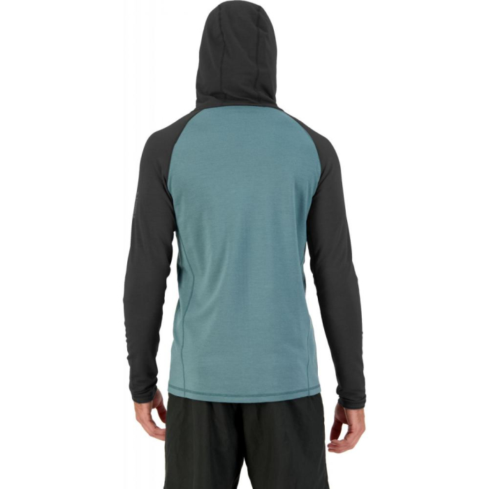 Midlayer merino M Traverse Full Zip Hood Burnt Sage   Black [4]