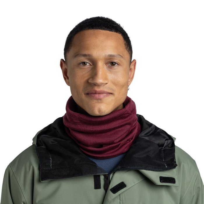 Neck Buff Adulti Merino Heavyweight Solid Tibetan Red [3]