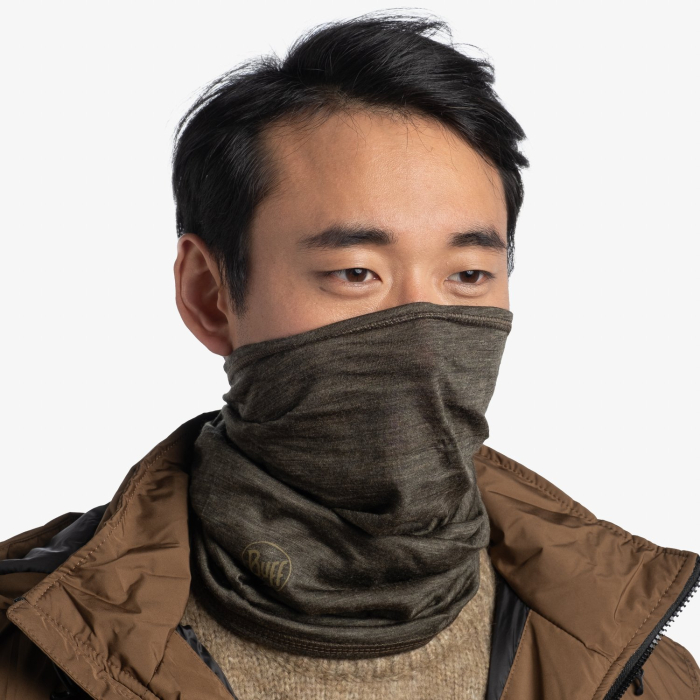 Neck Buff Adulti Merino Midweight Solid Bark [4]