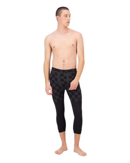 Pantaloni Mons Royale Barbati First Layer Ascender 3/4 Forged Iron Black [4]