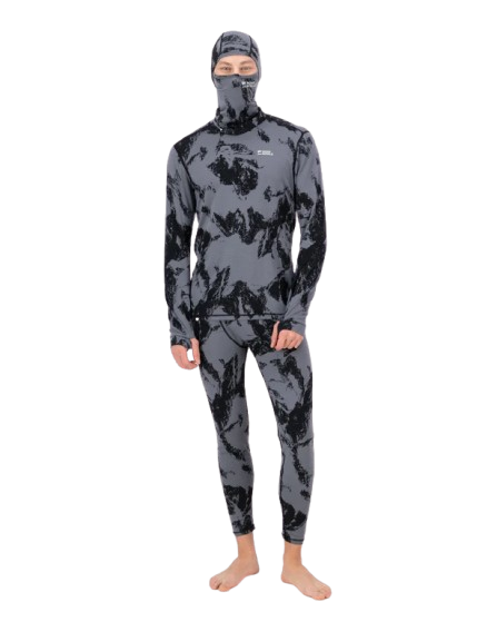 Pantaloni Mons Royale Barbati First Layer Cascade Pixel Grey [4]