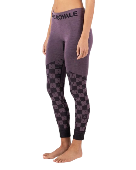 Pantaloni Mons Royale Femei First Layer Ascender Mauve Black [3]