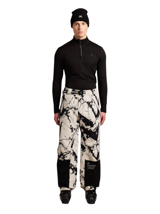 Pantaloni Protest PRTxFLutony Baggy Kit Offwhite Barbati 10K [4]