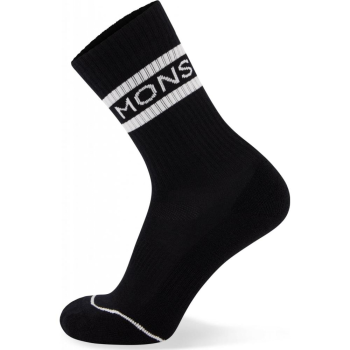 Sosete merino Mons Royale Signature Crew Black / White [2]