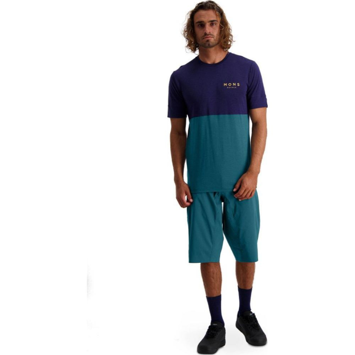 Tricou ciclism merino MONS ROYALE M CADENCE DEEP TEAL NAVY [4]