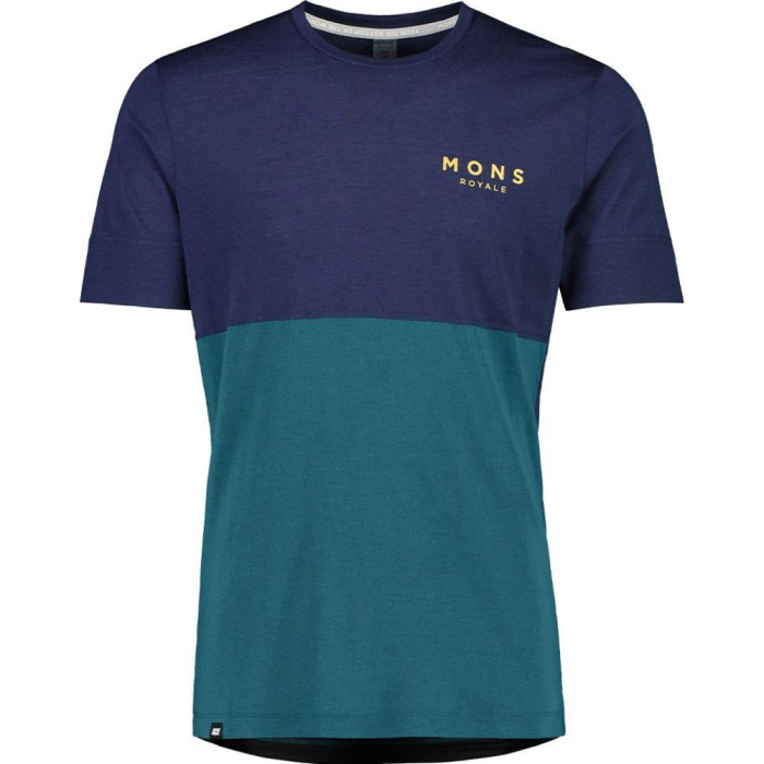 Tricou ciclism merino MONS ROYALE M CADENCE DEEP TEAL NAVY [3]
