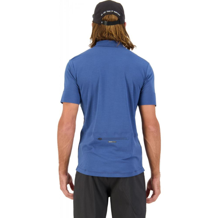 Tricou ciclism merino Mons RoyaleM Cadence Half Zip T Dark Denim   9 Iron [3]