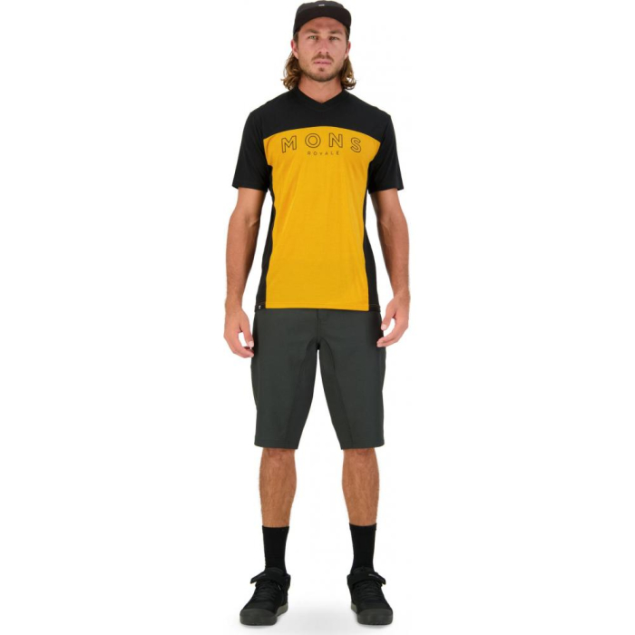 Tricou merino Mons Royale M Redwood Enduro VT Black  Gold [5]