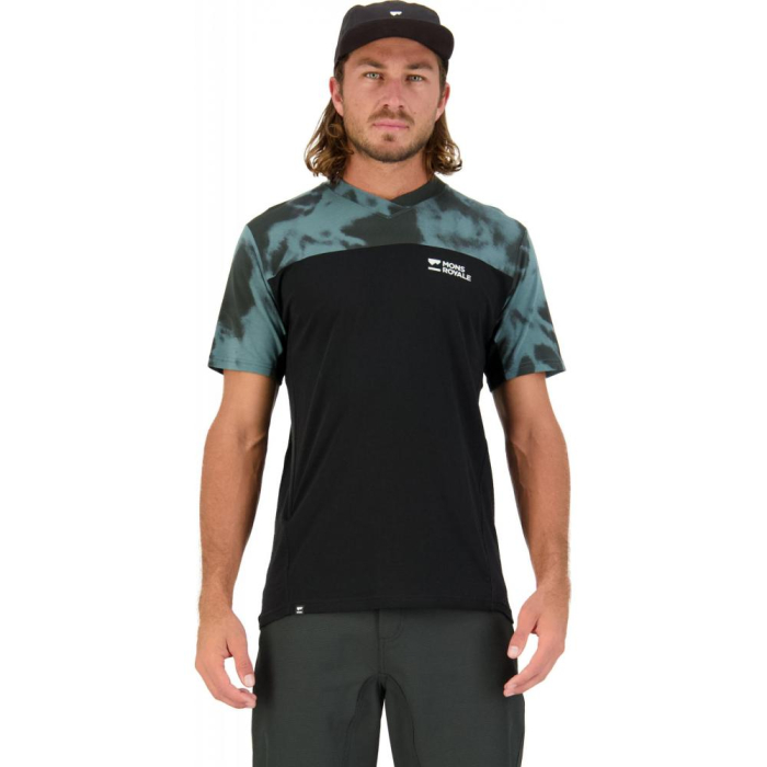Tricou merino Mons Royale M Redwood Enduro VT Sage Tie Dye / Black [2]