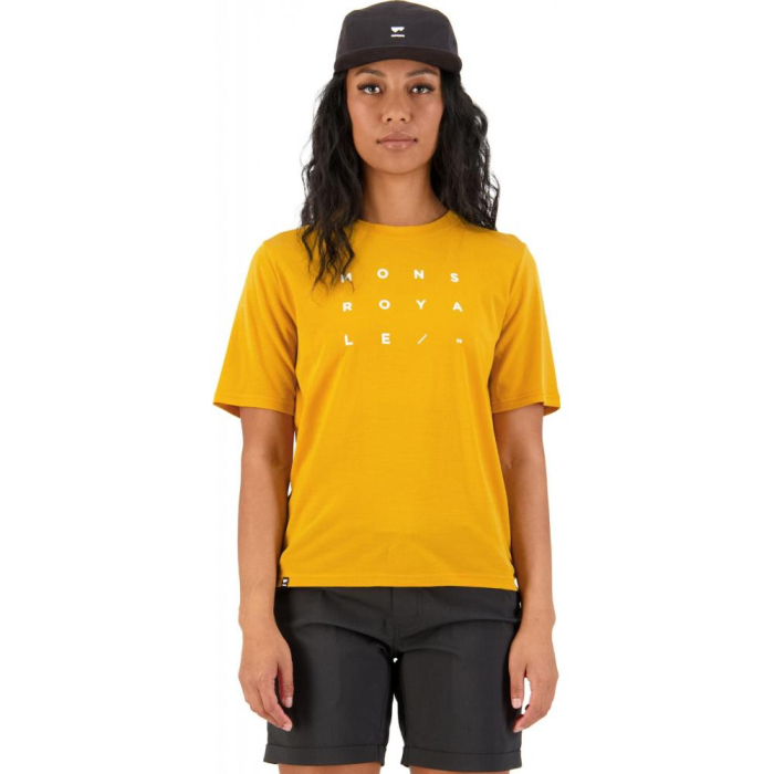Tricou merino Mons Royale W Icon Relaxed Tee Gold [2]