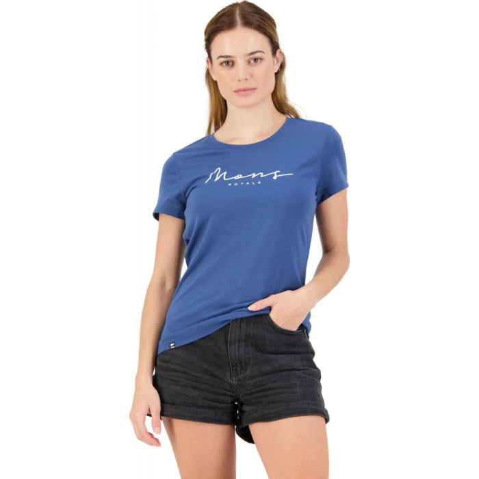 Tricou merino Mons Royale W Icon Tee Dark Denim [2]
