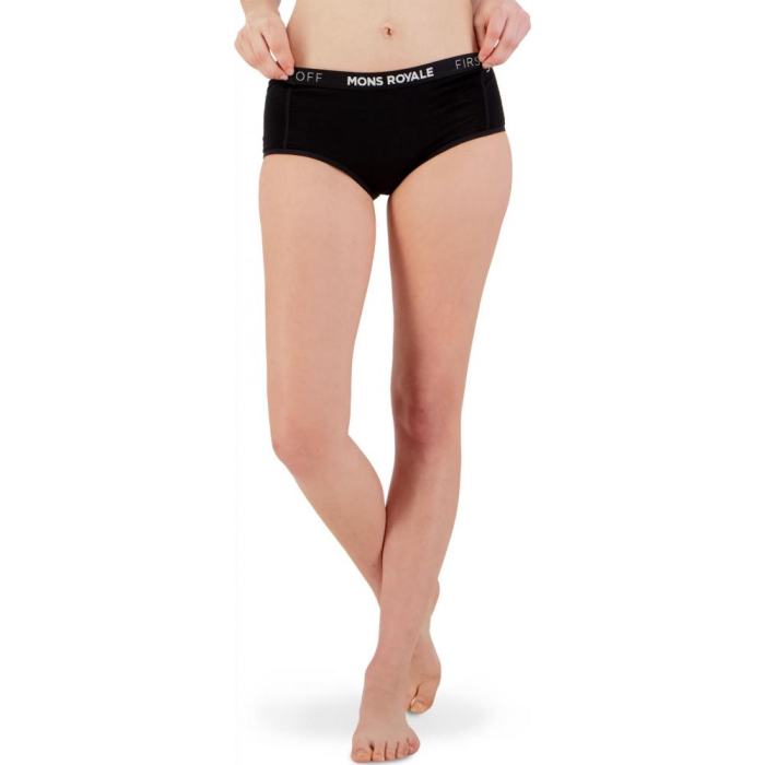 Underwear merino Mons Royale Sylvia Boyleg Black [2]