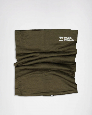 Neck-uri - Bandana Merino Mons Royale Double Up Dark Olive