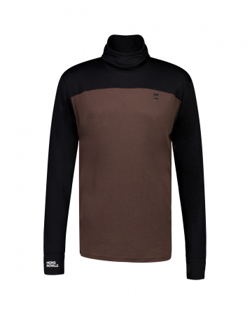 Promotii - Bluza De Corp Merino Mons Royale Yotei Powder Hood LS Logo Cedar Black