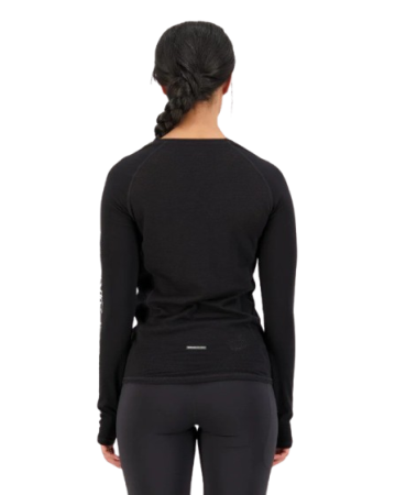 Bluza De Corp Merino Mons Royale Bella Long Sleeve Vert Lock Up Black [1]