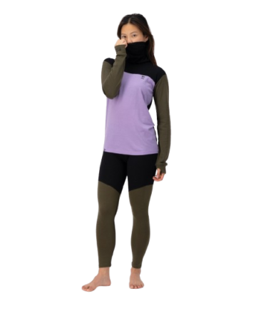 Bluza De Corp Merino Mons Royale Yotei High Neck Lupin Dark Olive Black [3]