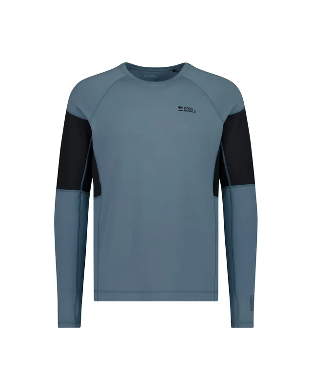 Aláöltözet - Mons Royale Olympus Merino férfi aláöltözet felső Goblin Blue/Black