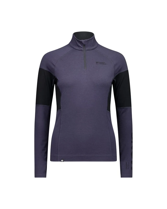 Aláöltözet - Mons Royale Olympus 1/4 Zip Merino női aláöltözet felső 9 Iron/Black