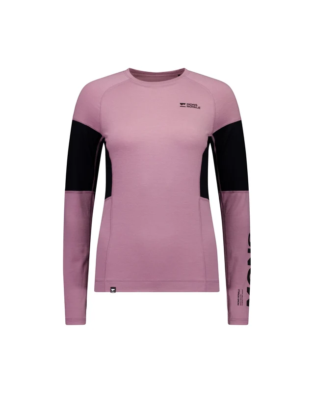 Aláöltözet - Mons Royale Olympus Merino női aláöltözet felső Sierra Pink/Black