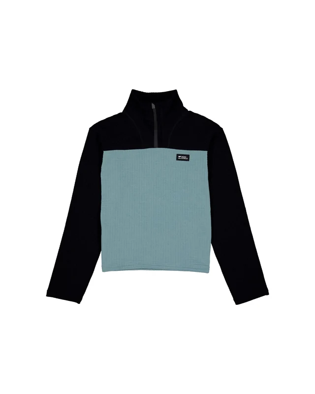 Mid layer - Bluza Mid Layer Mons Royale Femei Offgrid Merino Fleece Dusty Teal/Black