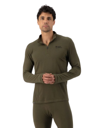 Bluza Mons Royale Barbati First Layer Cascade 1/4 Zip Dark Olive [3]