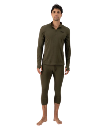 Bluza Mons Royale Barbati First Layer Cascade 1/4 Zip Dark Olive [4]