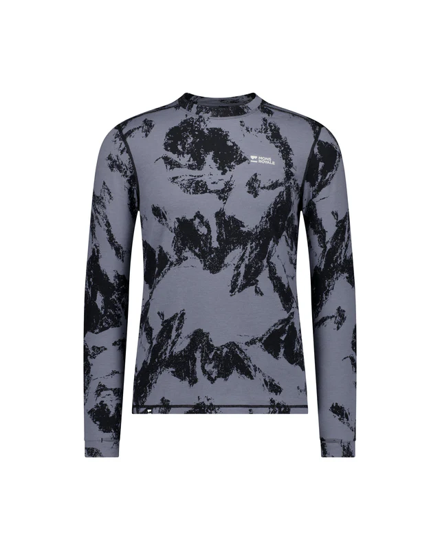 First layer - Bluza Mons Royale Barbati First Layer Cascade Pixel Grey