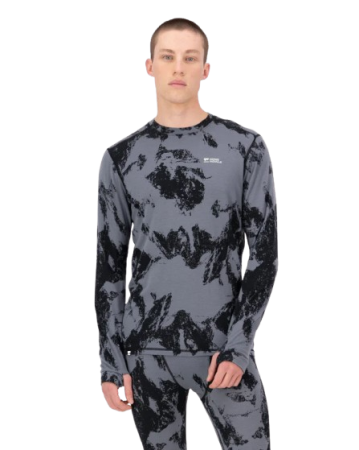 Bluza Mons Royale Barbati First Layer Cascade Pixel Grey [1]