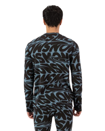 Bluza Mons Royale Barbati First Layer Cascade Signal Lost Blue [2]
