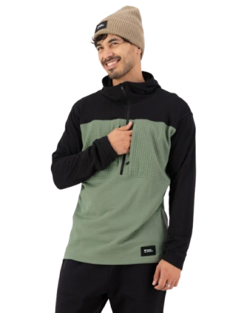 Bluza Mons Royale Barbati Mid Layer Fleece 1/2 Zip Willow Black [3]