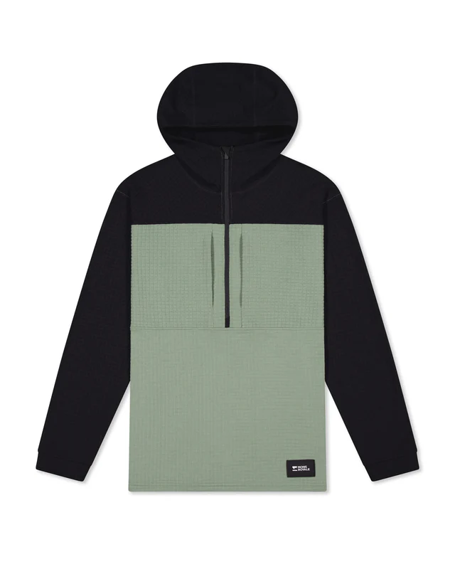 Promotii - Bluza Mons Royale Barbati Mid Layer Fleece 1/2 Zip Willow Black