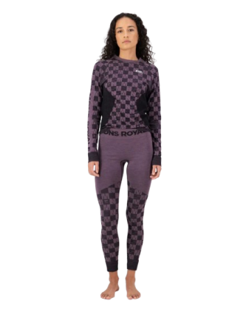Bluza Mons Royale Femei First Layer Ascender Mauve Black [4]