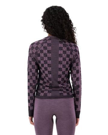 Bluza Mons Royale Femei First Layer Ascender Mauve Black [2]