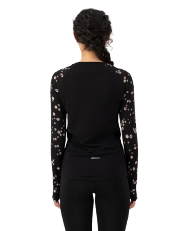 Bluza Mons Royale Femei First Layer Bella Black Daisy [3]