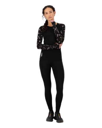 Bluza Mons Royale Femei First Layer Bella Black Daisy [4]