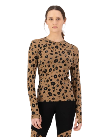 Bluza Mons Royale Femei First Layer Cascade Aoraki Lily Toffee [1]