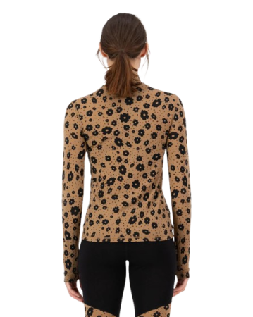 Bluza Mons Royale Femei First Layer Cascade Mock Neck Aoraki Lily Toffee [2]